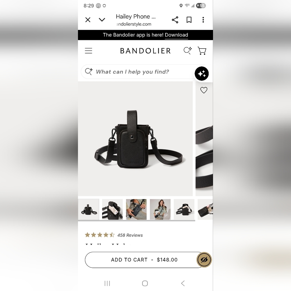 Bandolier Black Crossbody Phone Case - Picture 12 of 12